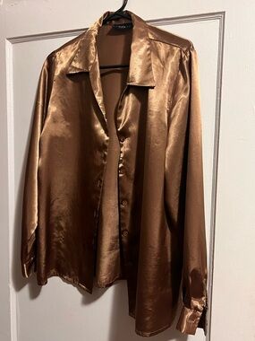 Bronze satin shirt
